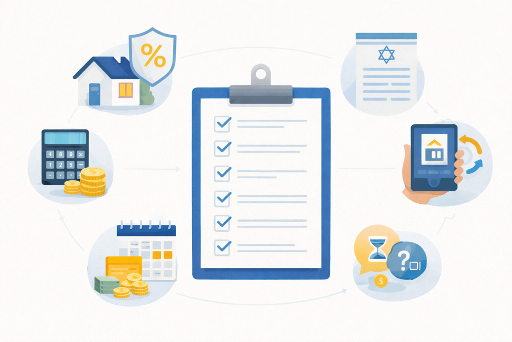 צ'קליסט של 7 שאלות חשובות לפני לקיחת משכנתא